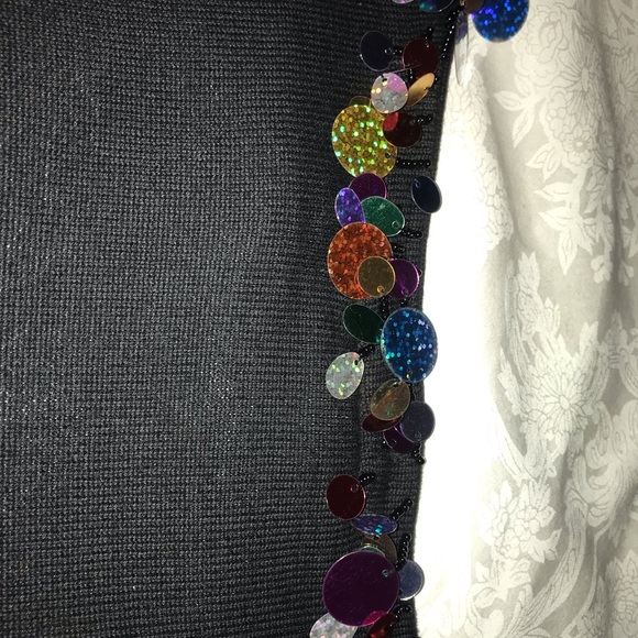 Black Belle Point Seater w/Lg sequin bangles Sz 2x - Picture 9 of 10